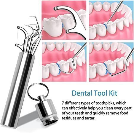 Clean Pick - 7 Piece Stainless Steel Toothpick Set | Stornfield