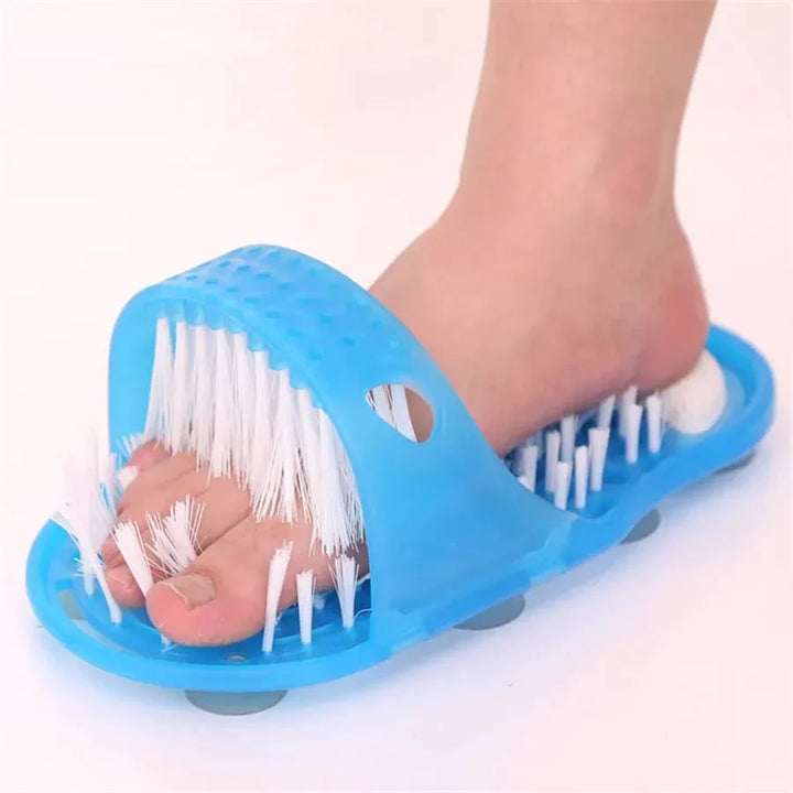 Easy Feet Cleaning Brush Exfoliating Foot Massager Slipper for Unisex Adults, 1 Pc (Blue) Stornfield