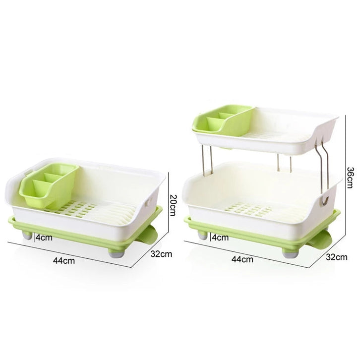 2-Tier Dish Drying Storage Drain Rack Stornfield