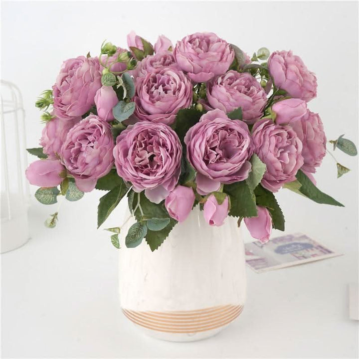 Stornfield | Artificial Peony Bouquet with Blossoms and Buds