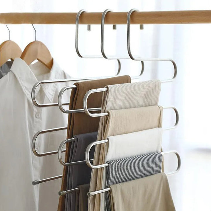 5-Layer Stainless Steel S-Shape Clothes Hanger | Stonrfield