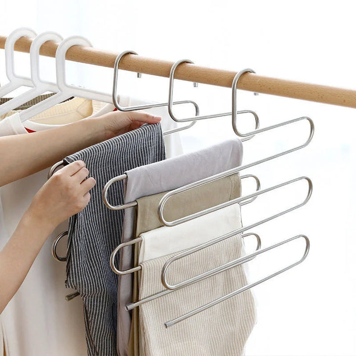 5-Layer Stainless Steel S-Shape Clothes Hanger | Stonrfield