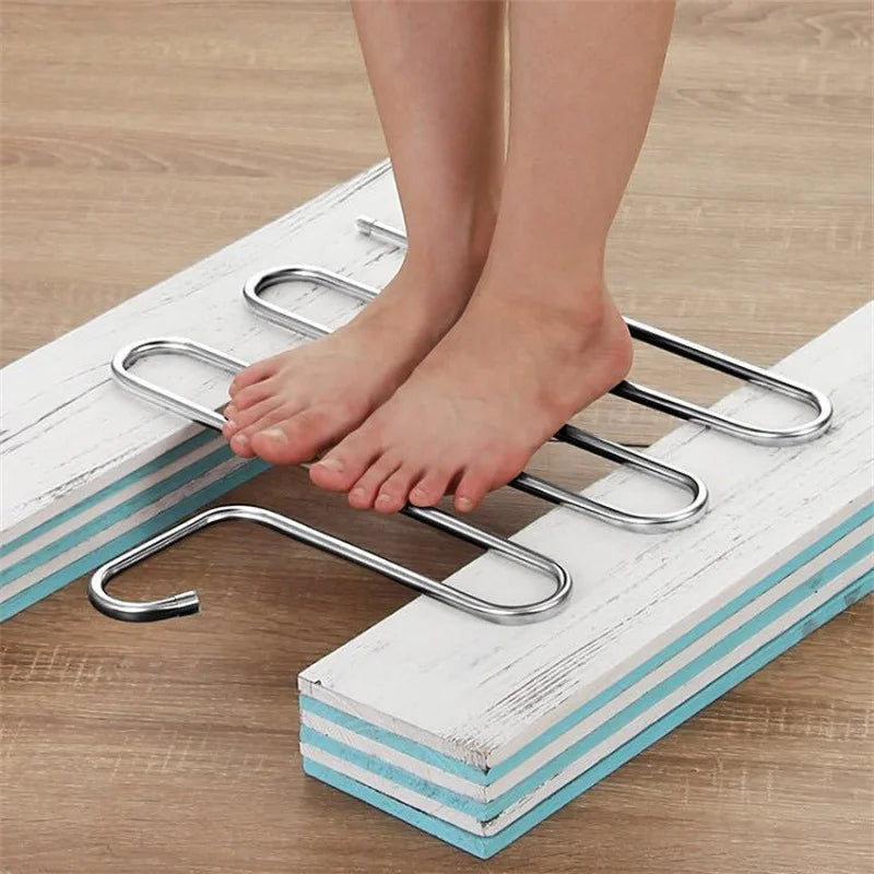 5-Layer Stainless Steel S-Shape Clothes Hanger | Stonrfield