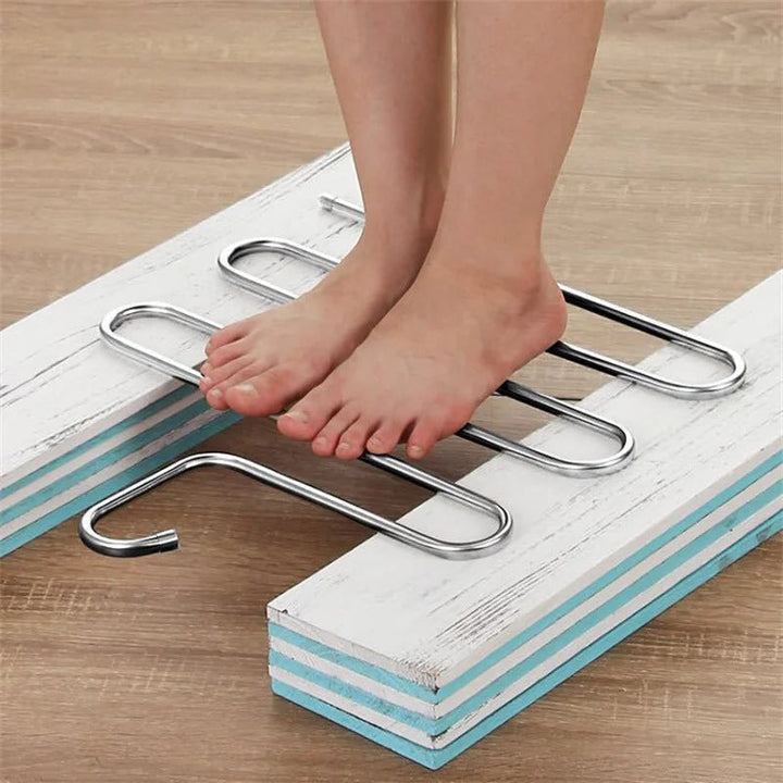 5-Layer Stainless Steel S-Shape Clothes Hanger | Stonrfield