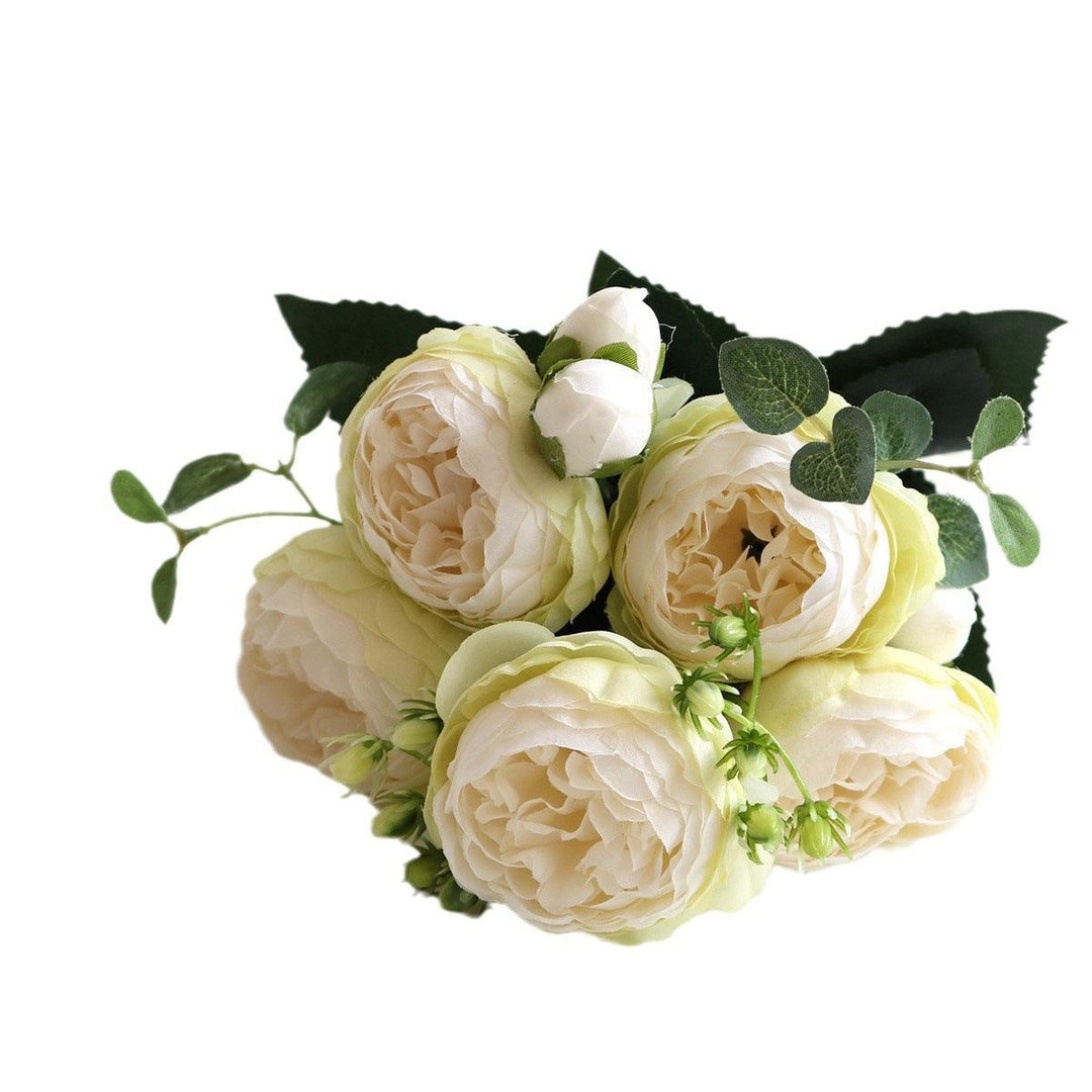 Stornfield | Blossom Collection: Exquisite 5-Head Silk Flower Bouquet
