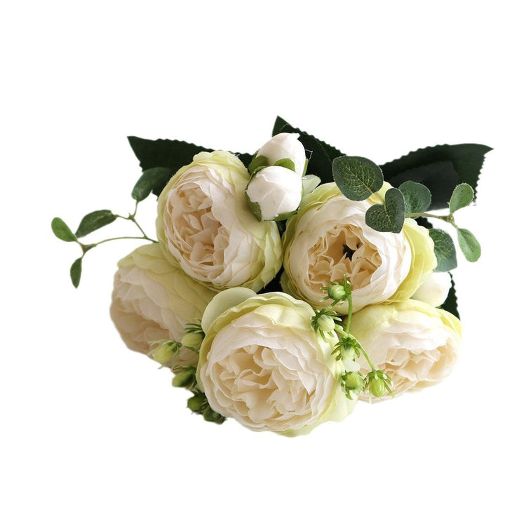 Stornfield | Blossom Collection: Exquisite 5-Head Silk Flower Bouquet