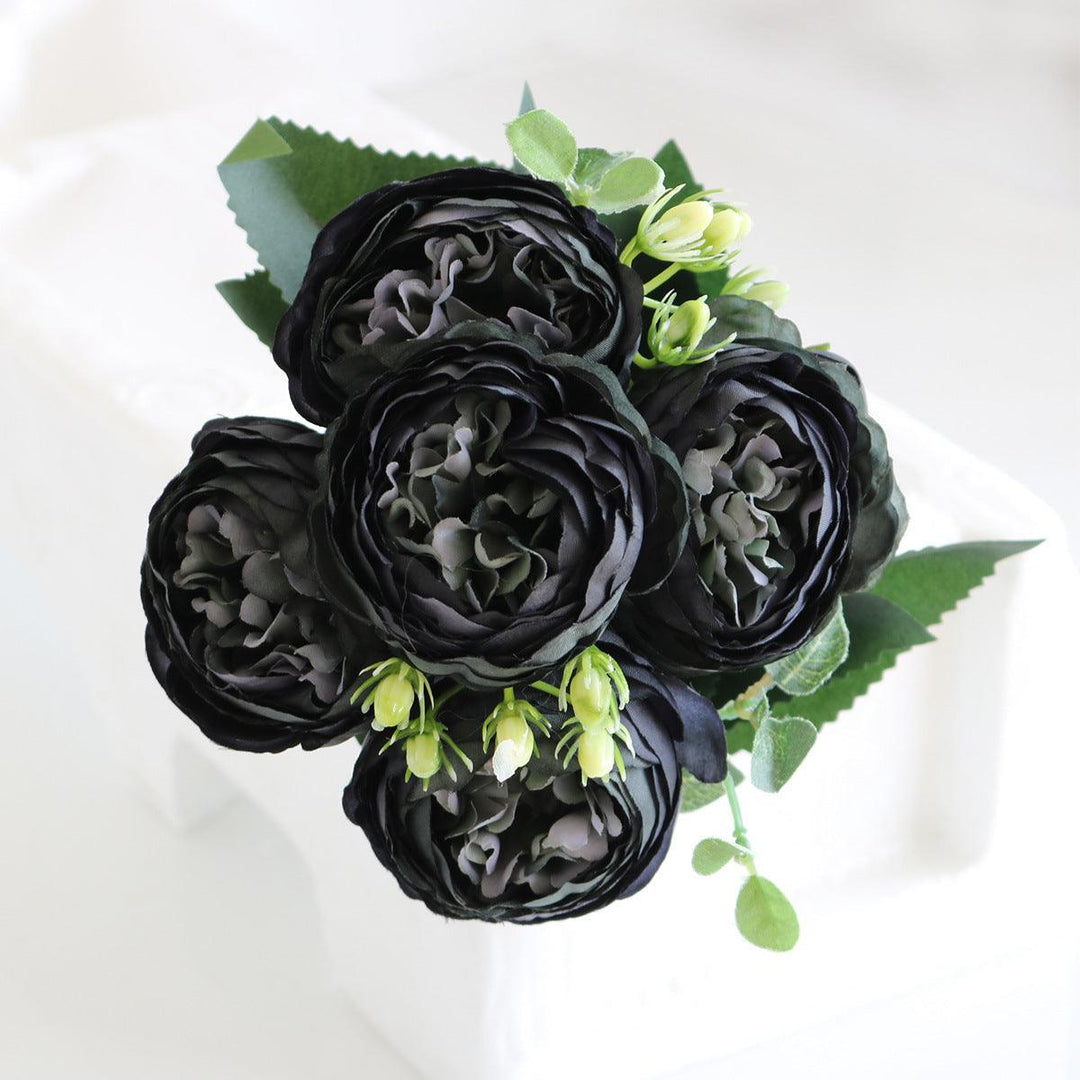Stornfield | Blossom Collection: Exquisite 5-Head Silk Flower Bouquet