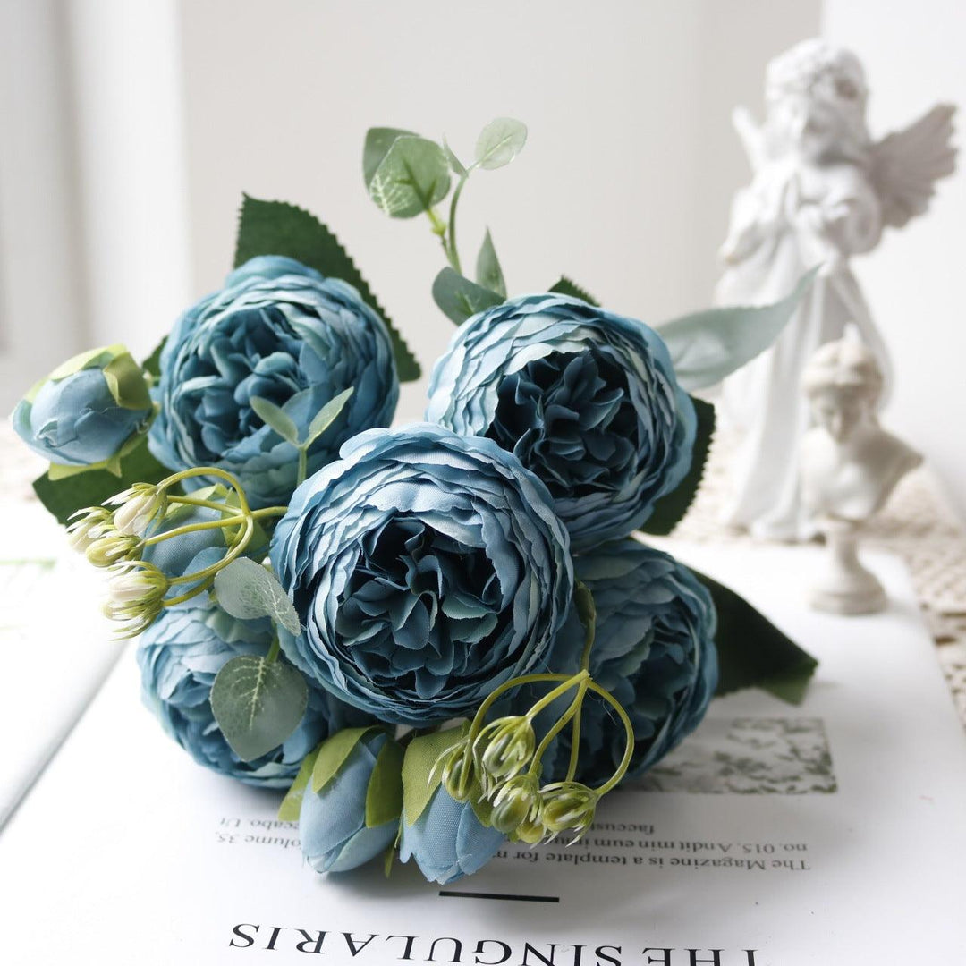 Stornfield | Blossom Collection: Exquisite 5-Head Silk Flower Bouquet