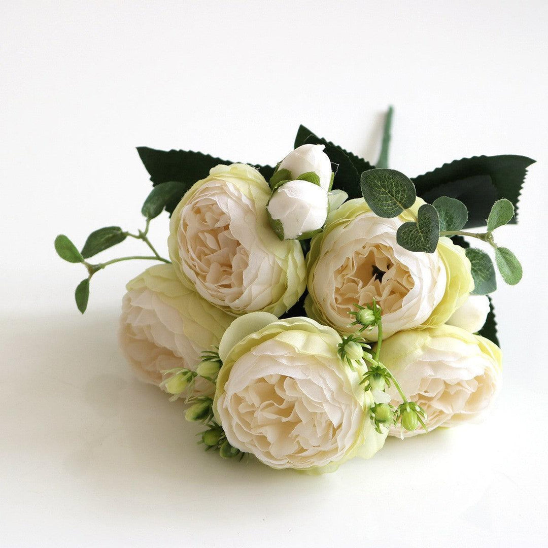 Stornfield | Blossom Collection: Exquisite 5-Head Silk Flower Bouquet