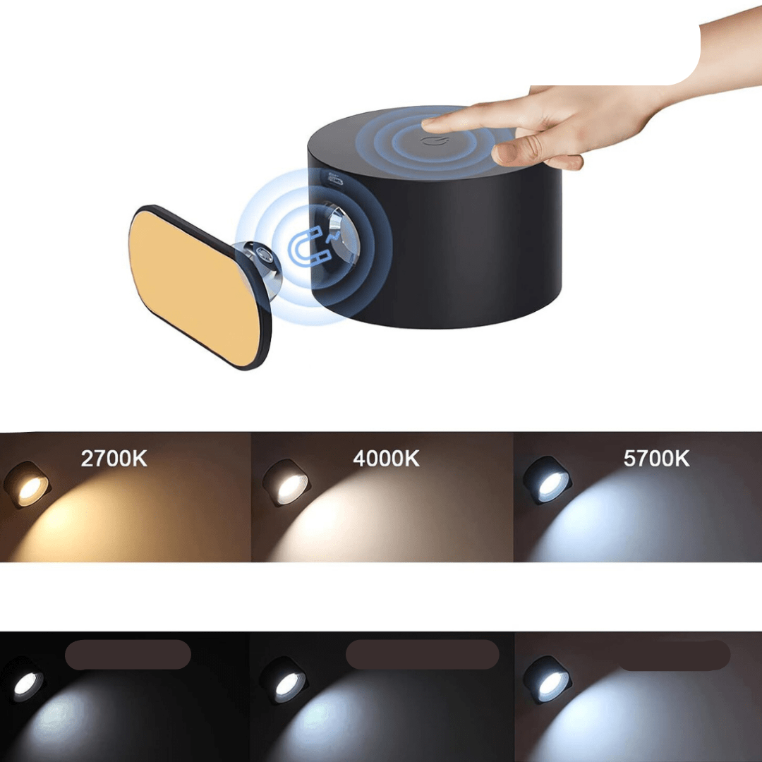 Stornfield | FlexiLamp – 360° Rechargeable Cordless Wall Lamp