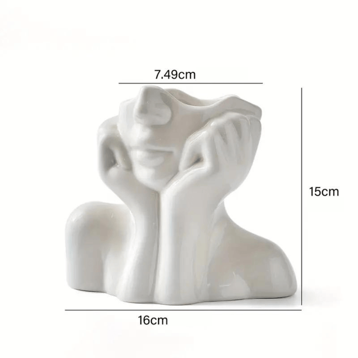 "Unique and Modern Ceramic Vase, Decorative Flower Vase for Living Room and Office" | Stornfield