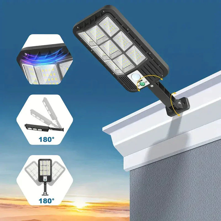 Stornfield | 5000LM Projecteur Solaire Inondation Crépuscule à Aube, Éclairages Extérieurs Solaires avec Capteur de Mouvement de Sécurité
