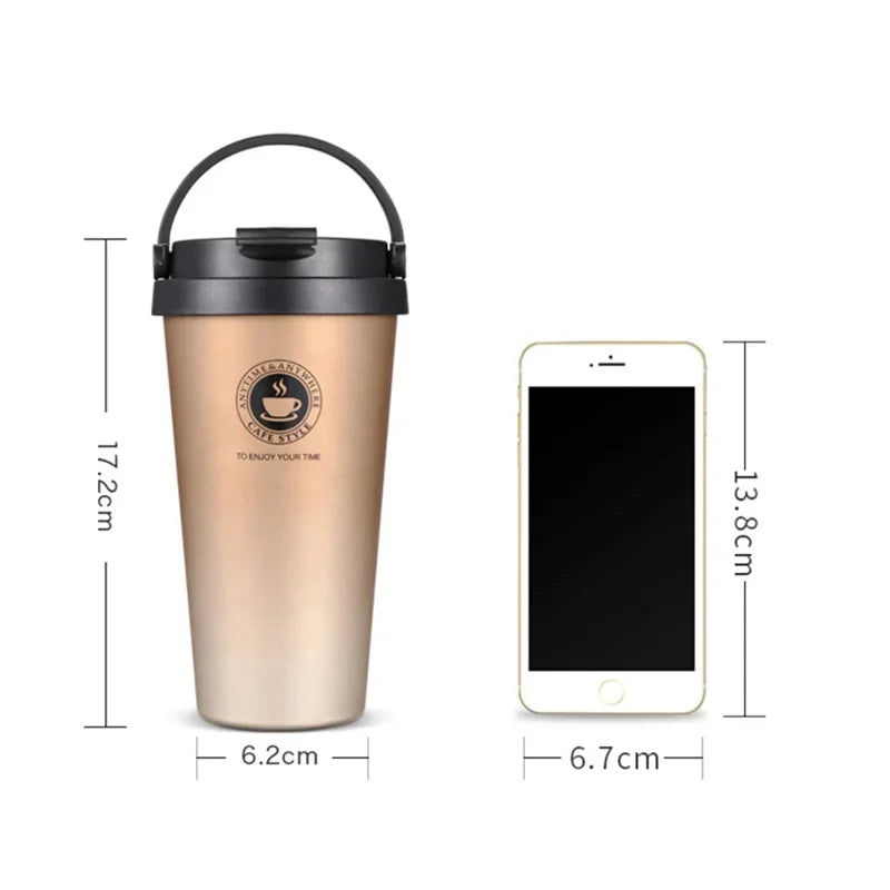 WarmCold Insulation Mug – Stainless Steel Travel Mug 500 ml with Sliding Lid | Stornfield