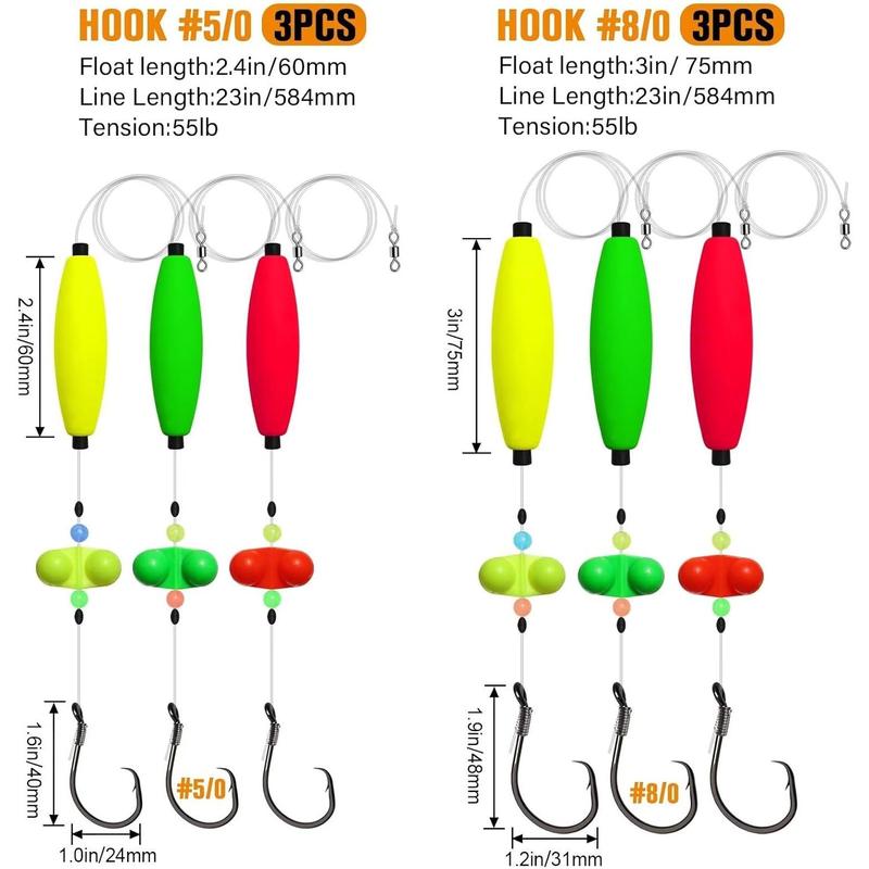 Stornfield | Pre-Rigged Catfish Float Rigs with Rattle Beads