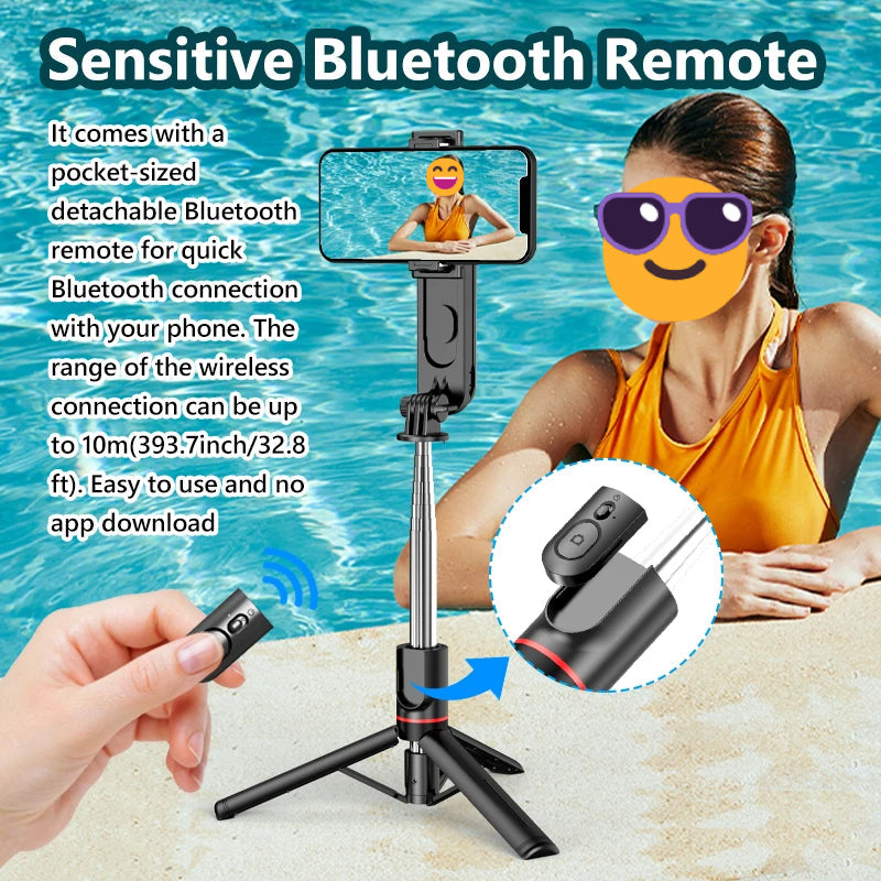 Ultra Foldable Built-In Lighting Selfie Stick Tripod | Stornfield