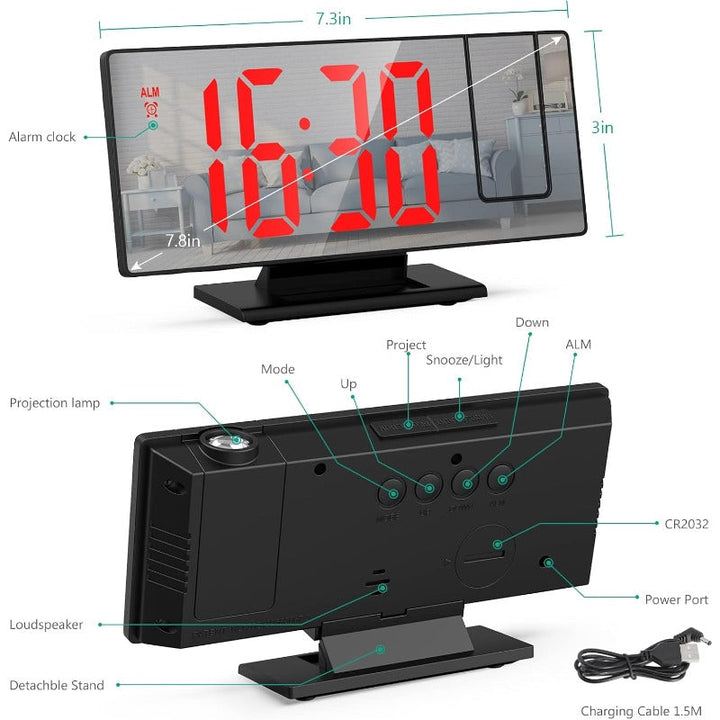 Rotating Ceiling Projection Clock Stornfield