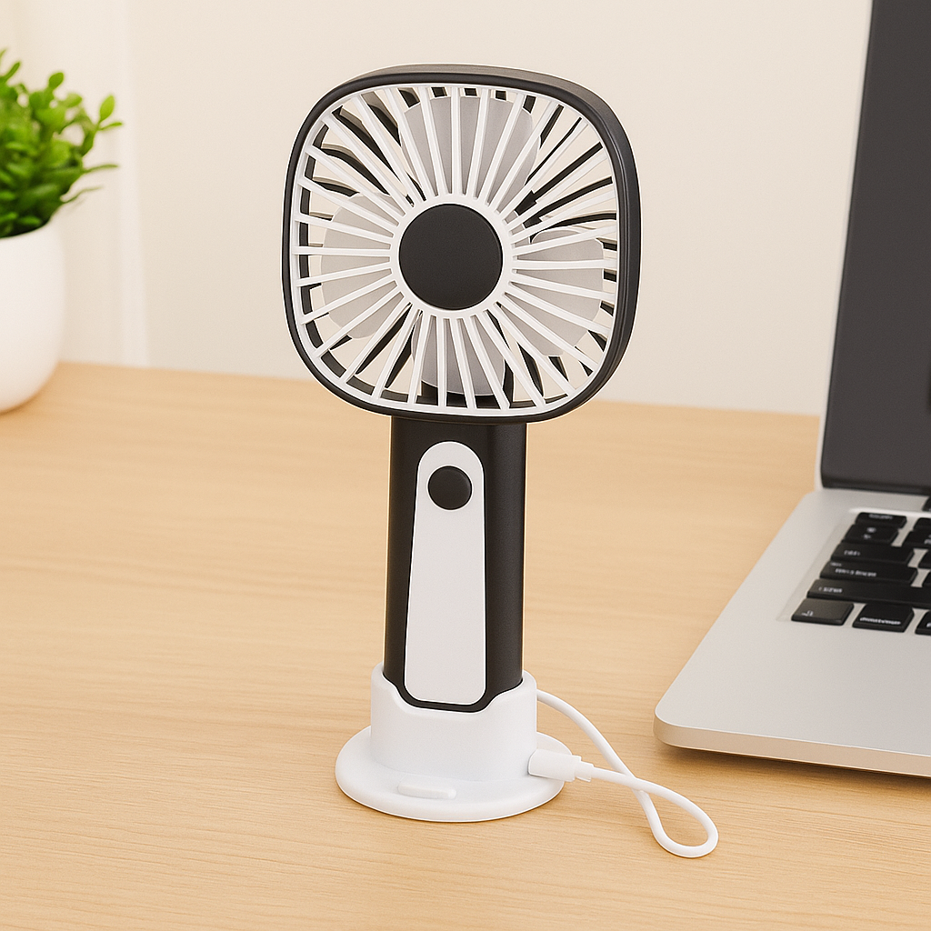 Mini Handheld Fan – 3-Speed USB Rechargeable | Stornfield