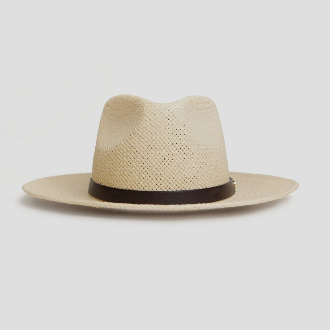 Modern Minimalist Straw Fedora Hat – Coffee | Stornfield