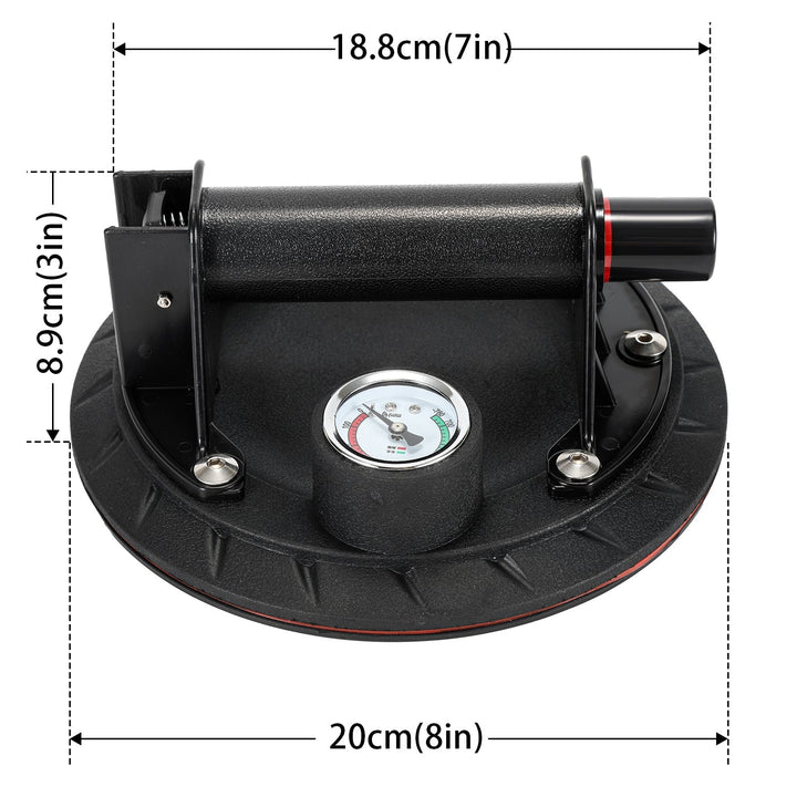 Suction cup holder with pressure display 1 piece max.100KG | Stornfield