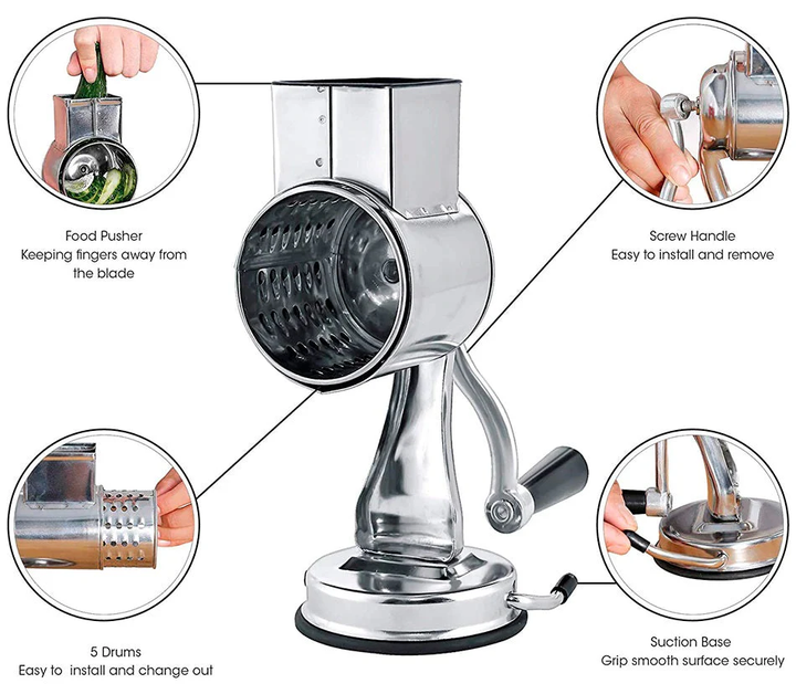 Stornfield | Multi-Functional Kitchen Rotary Food Grater Slicer
