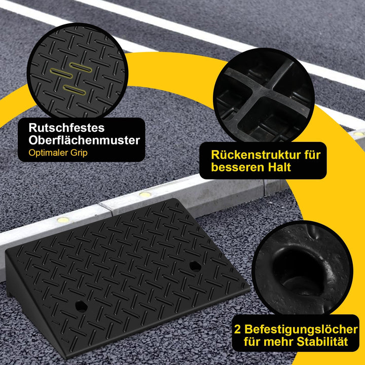 2 Piece Curb Ramp Rubber Access Ramp 3T | Stornfield