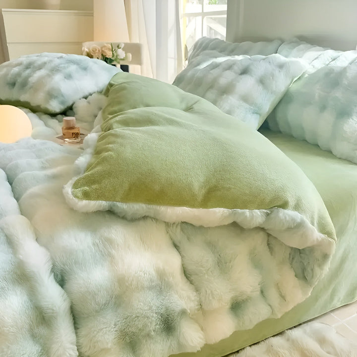 Cozy Plush Bedding Set – Warm and Soft for Autumn & Winter | ReversiStornfielde Design in Rabbit Fur & Milk Velvet | Stornfield