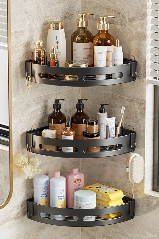 AQUAFIX Self-Adhesive Shower Organizer – Strongly adhesive, drill-free & waterproof Stornfield