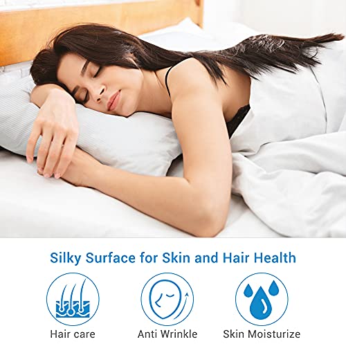 2-Pack Cooling Pillowcases – Premium Silky White Stripes,  Technology, Q-Max 0.3 | Stornfield