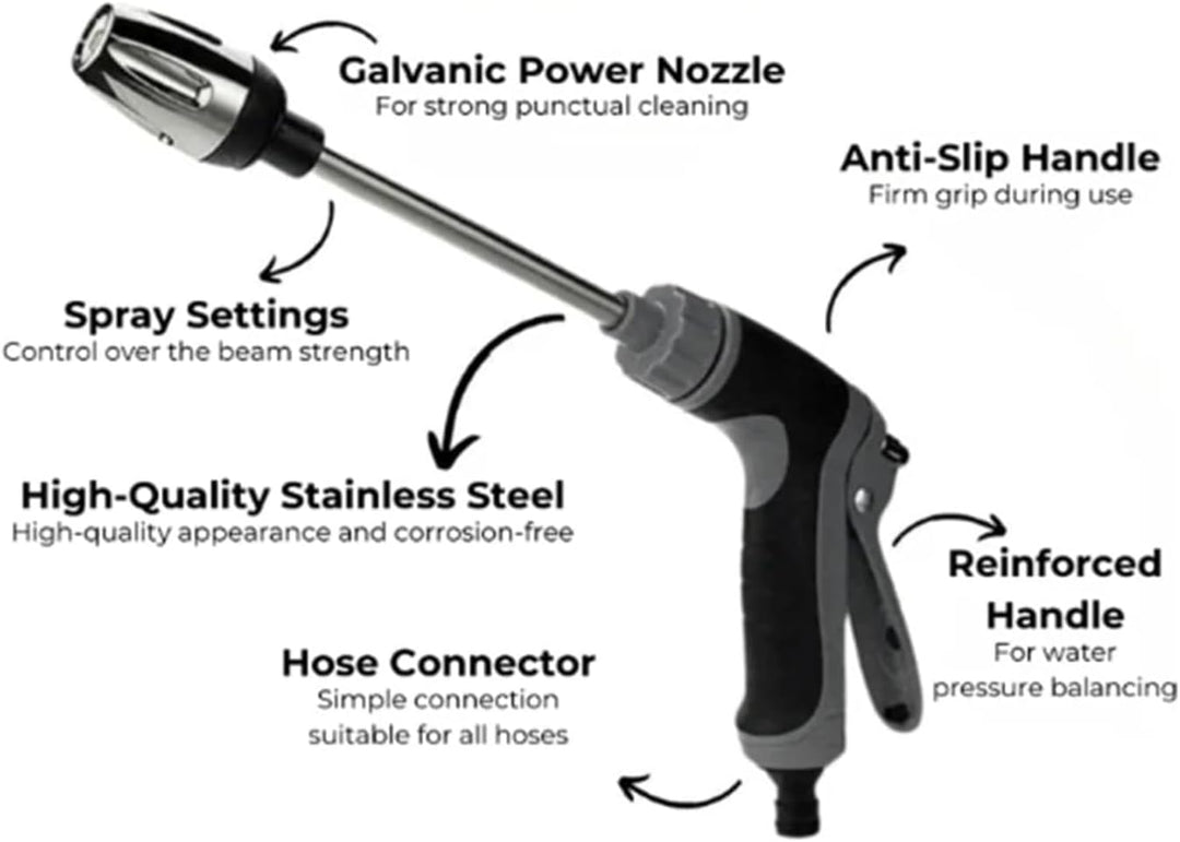 Stornfield | AquaBlitz High-Pressure Spray Gun – Universal Hose Attachment for Powerful Cleaning