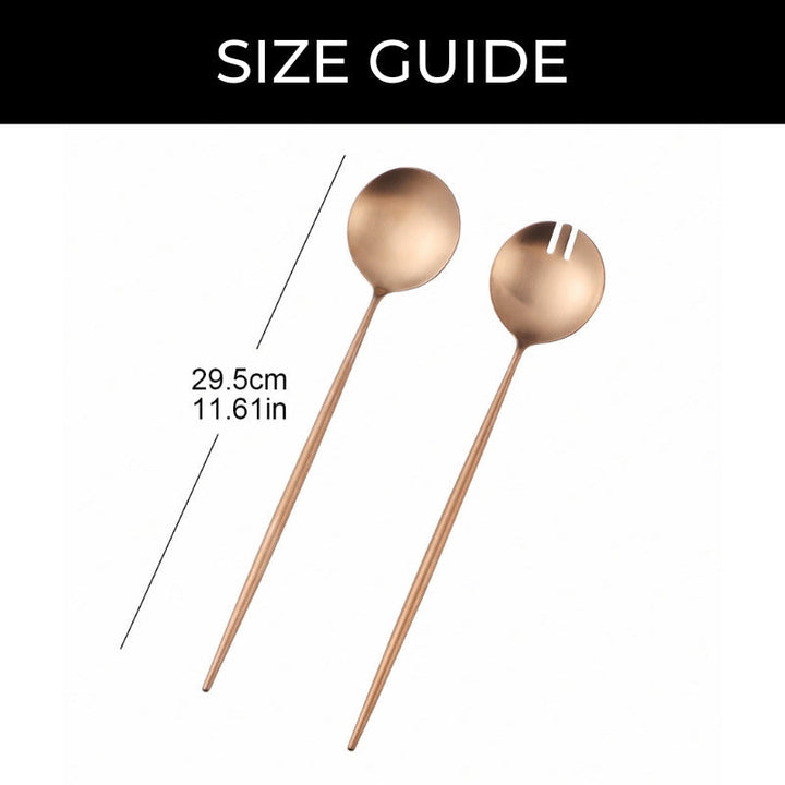 Stornfield | Rose Gold Salad Servers and Serving Utensils
