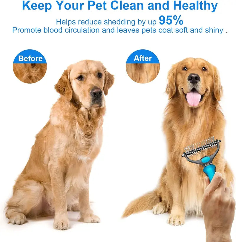 Double-sided pet grooming brush - End the hair chaos and enjoy quiet, cozy cuddle hours | Stornfield