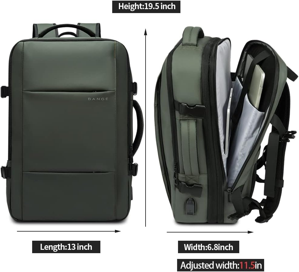 Expandable 26–45L Waterproof Travel Backpack with Laptop Sleeve & Duffle Carry | Stornfield