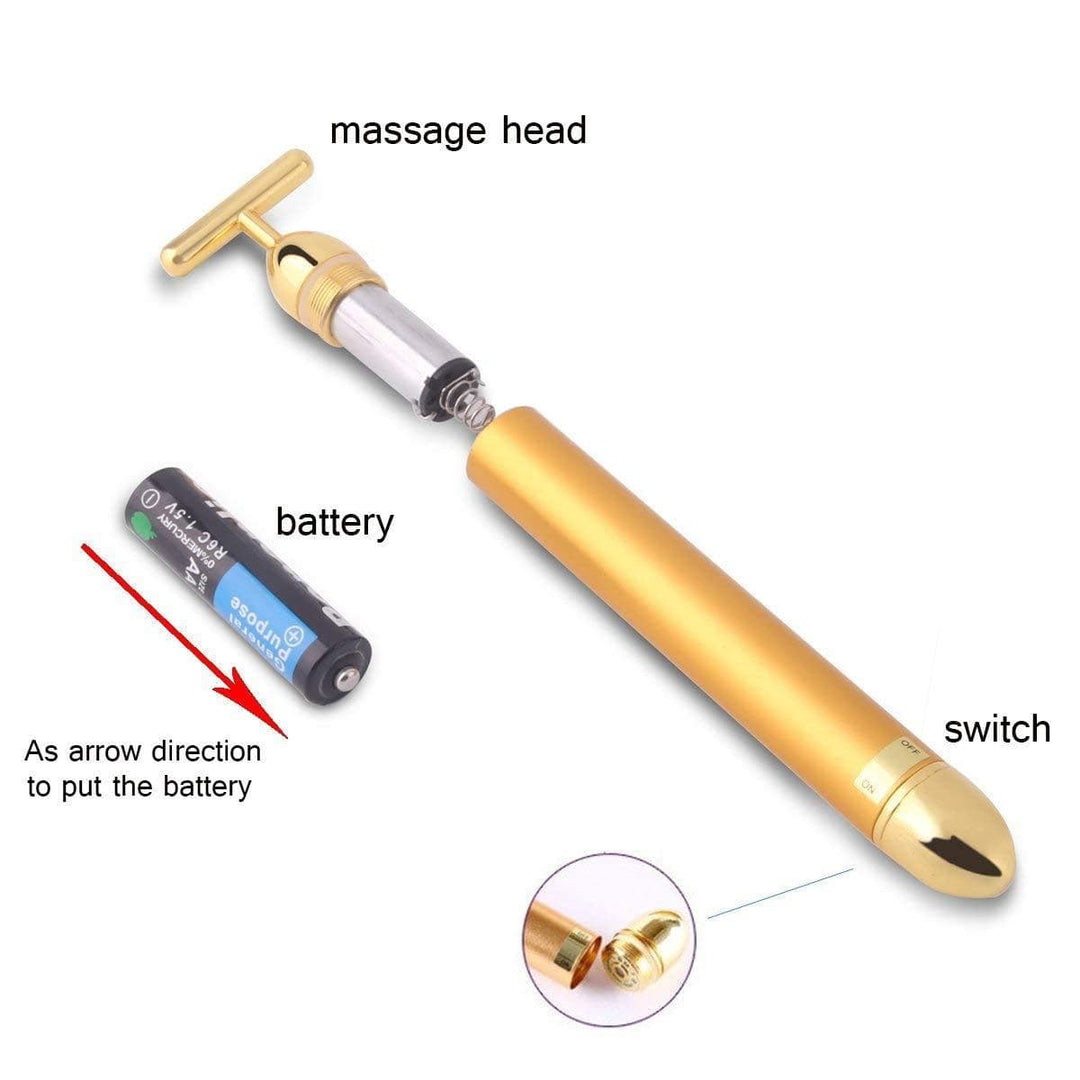 Facial T-Bar Gold Massager | Stornfield