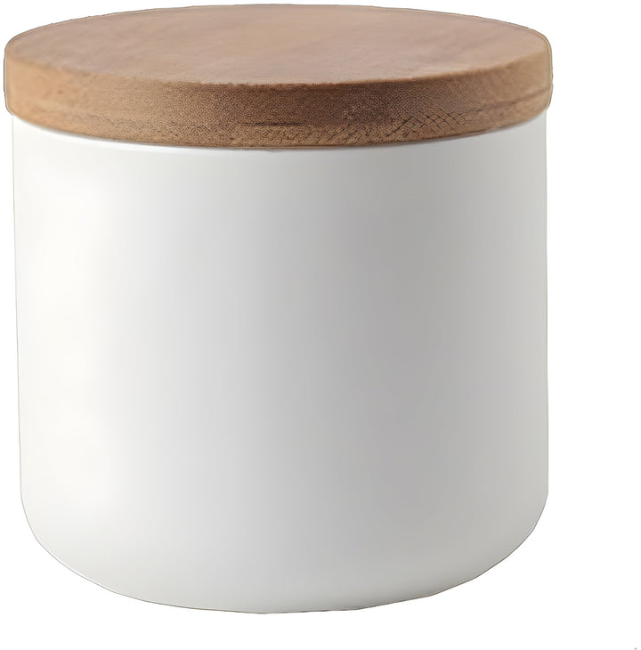 Ceramic storage container with bamboo lid – Natural design | Fresh storage for home | Stornfield