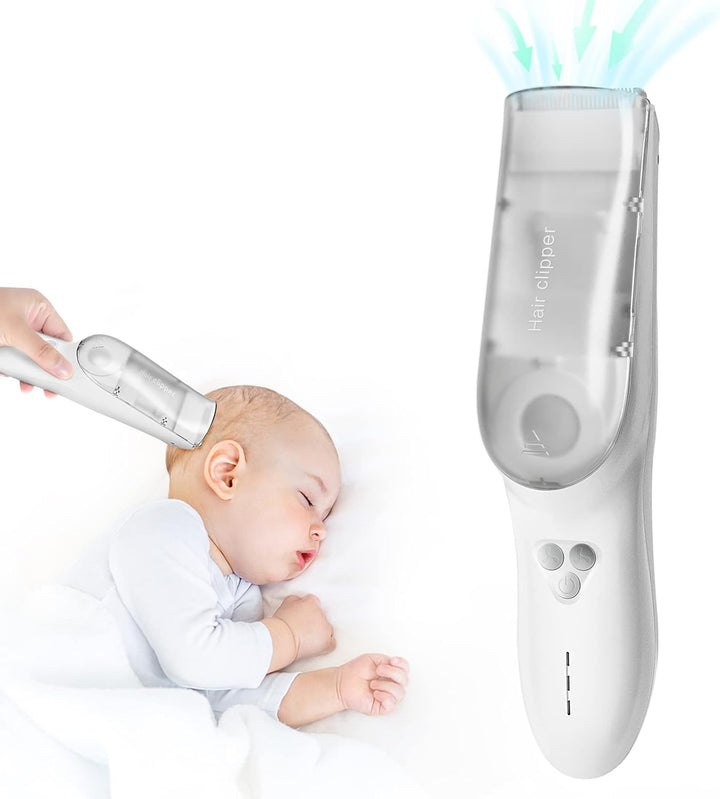 Baby Hair Clipper with Vacuum System – Waterproof Rechargeable Hair Clipper with Storage Box | Stornfield