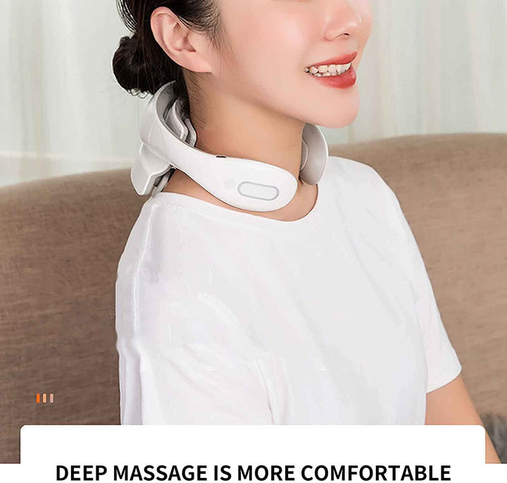 Stornfield | Appareil de massage pour le cou avec chaleur, thérapie de la douleur, appareil de massage intelligent pour le cou, masseur à points de déclenchement portable à 4 têtes de massage en profondeur