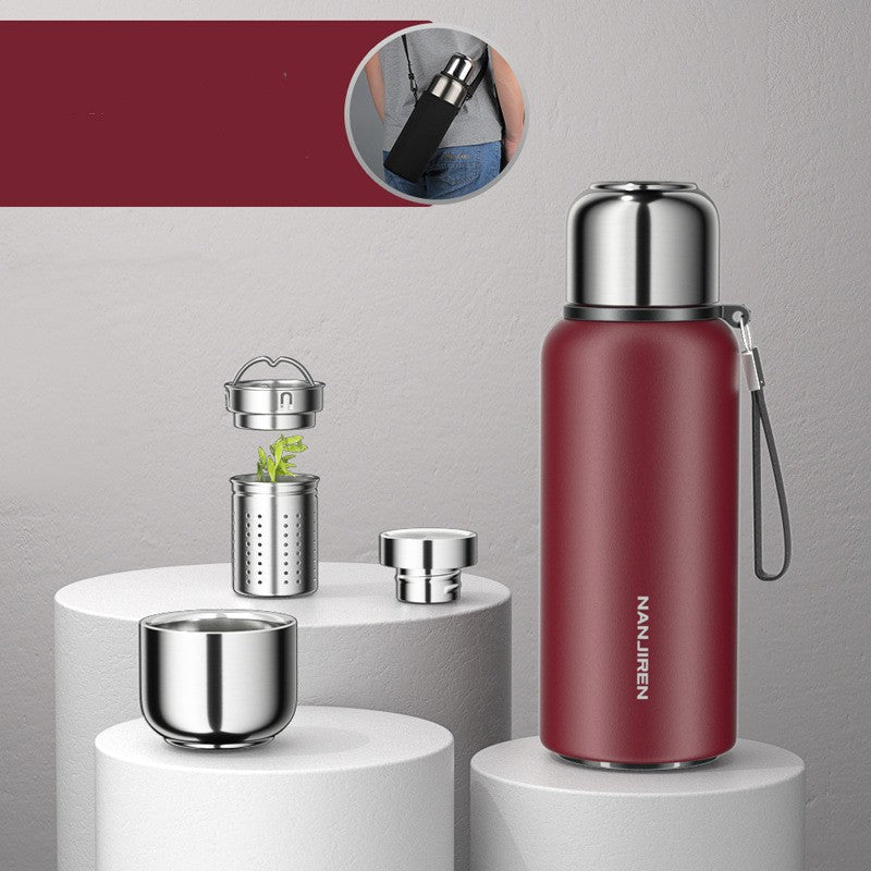 Stornfield | Insulated Thermos Water Bottle, with Tea Filter & Wide-mouth Opening, for Coffee, Tea & Cold Beverage