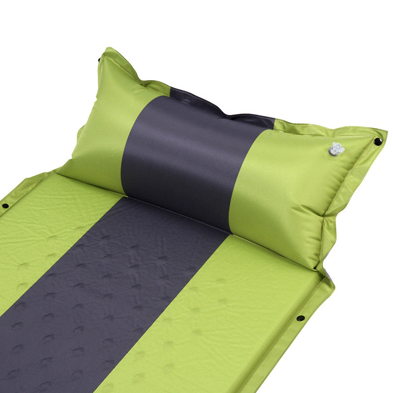self-inflating camping sleeping pad with integrated pillow and waterproof foam core Stornfield