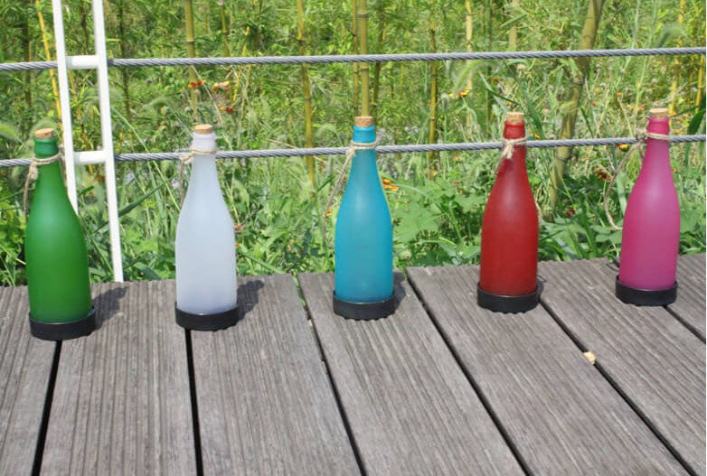 Stornfield | 5 Pcs Solar Wine Bottle String Lights Outdoor Decoration LED Plastic Hanging Light