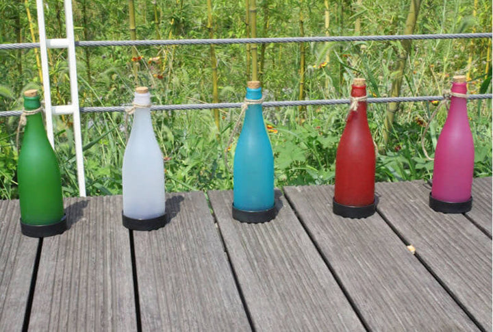Stornfield | 5 Pcs Solar Wine Bottle String Lights Outdoor Decoration LED Plastic Hanging Light