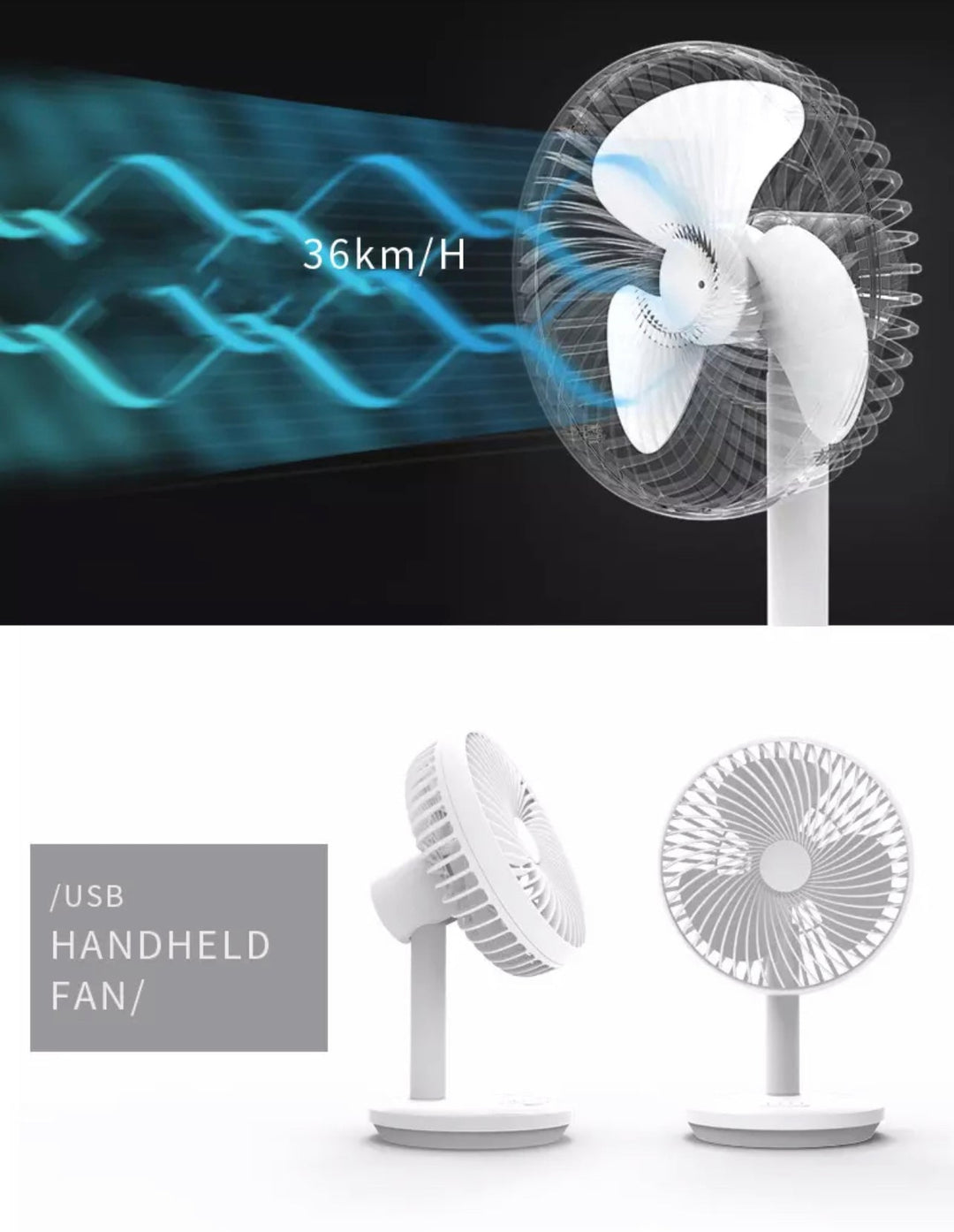 Rechargeable Mini USB Desktop Fan | Stornfield