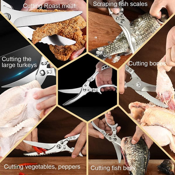 Stainless Steel Bone-Cut Kitchen Scissors | Stornfield