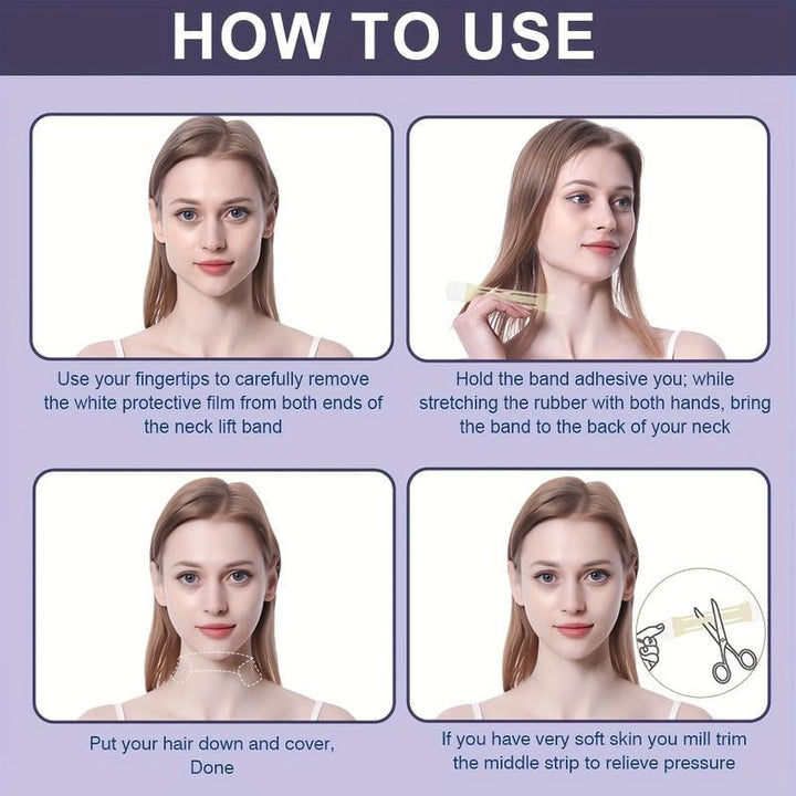 Stornfield | Neck Lifting Tape | Instant Firming & Sculpting Effect | Invisible & Skin-Safe Adhesive