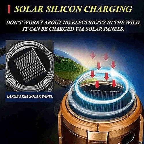Portable Stretchable Solar Lithium Battery Electric Fan + Emergency Light | Stornfield