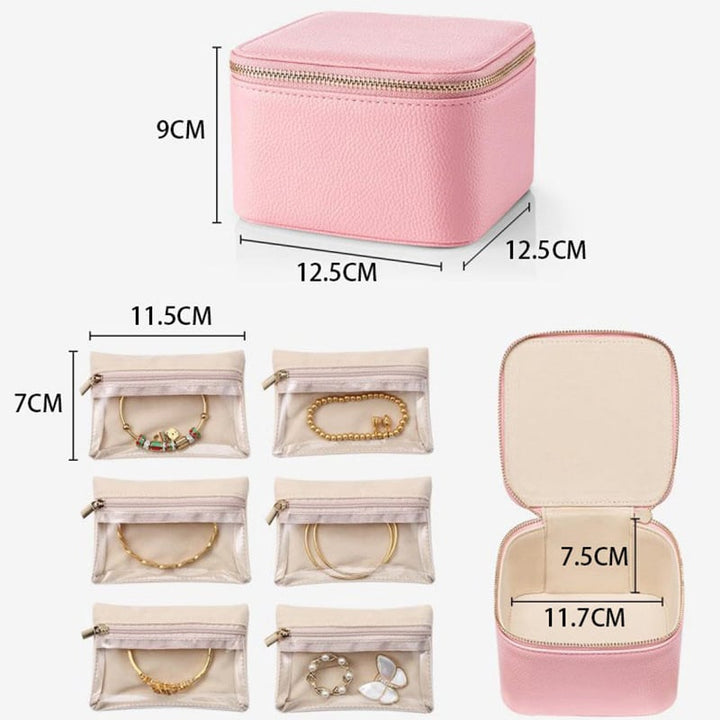 Jewelry box with 12 zipper compartments | Stornfield