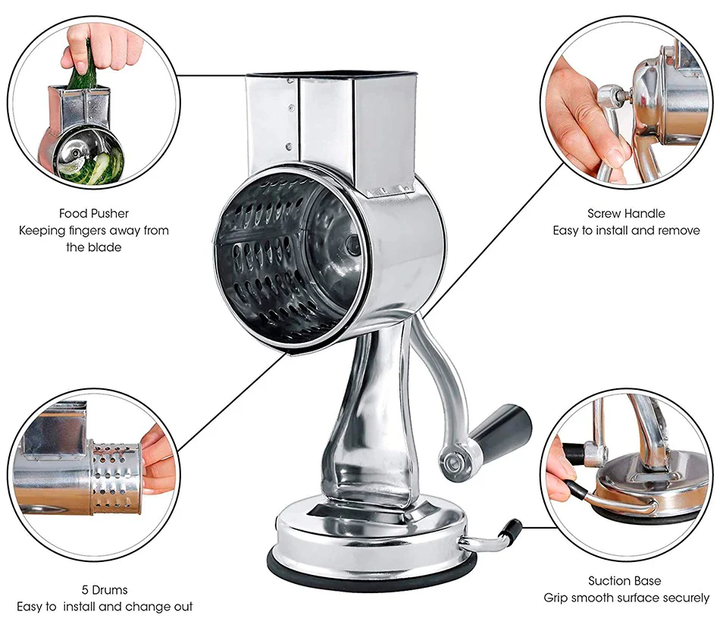 Stornfield | Multi-Functional Kitchen Rotary Food Grater Slicer