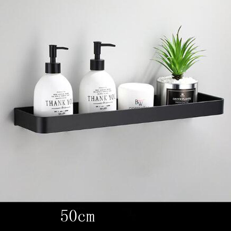 Stornfield | Black Space Aluminum Wall-Mounted Bathroom Shelf