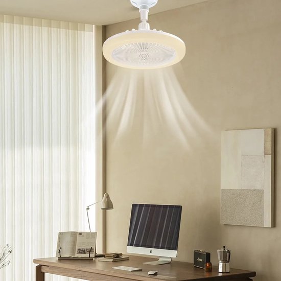 Energy-efficient Ceiling Fan with LED Light & Remote Control | SuitaStornfielde for Any Lamp Socket | Stornfield
