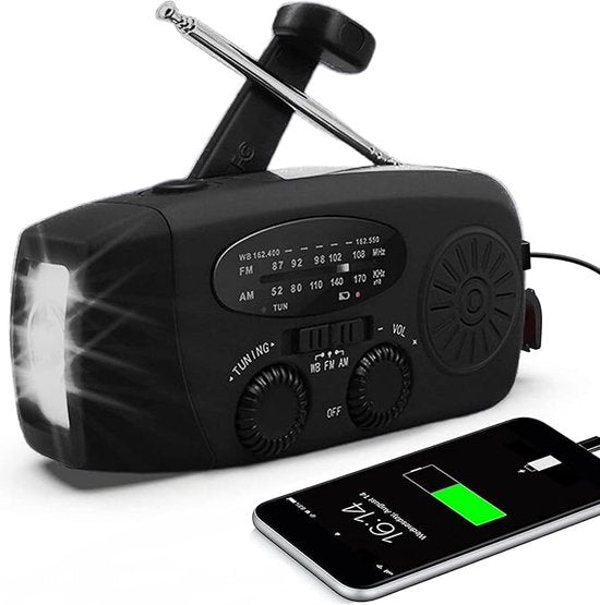 NoodRadio PowerSafe Mini – Compact emergency radio with flashlight and power bank | Stornfield