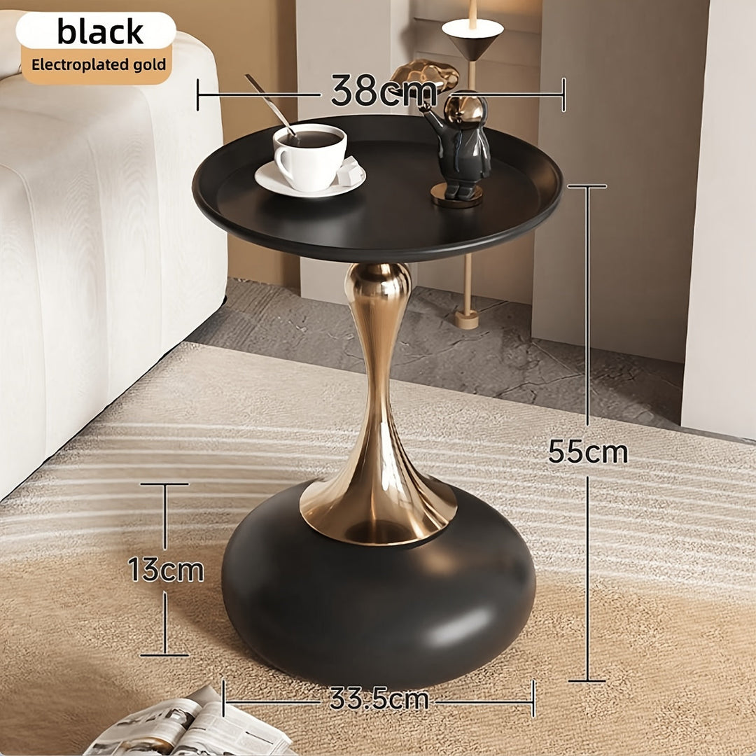 Modern side cabinet with ceramic base and metal legs – 55 cm high | Stornfield